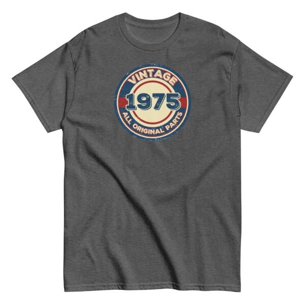 1975 Birthday Gift T-shirt Vintage All Original Parts 50th - Image 9