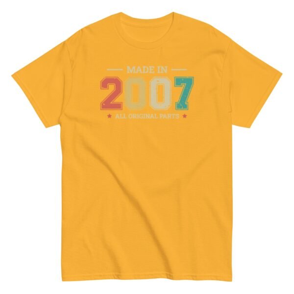 Made in 2007 All Original Parts T-shirt Birthday Gifts - Image 10