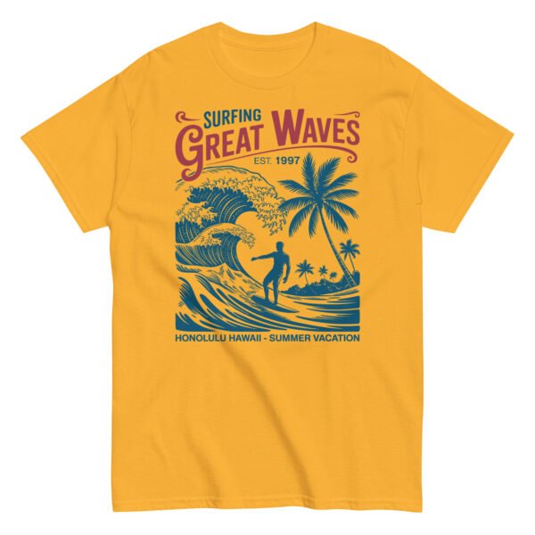Surfing Great Waves Honolulu Hawaii T-shirt - Image 13