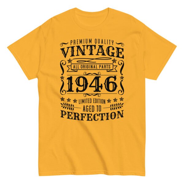 Vintage 1946 T-shirt Limited Edition Birthday Gift - Image 6
