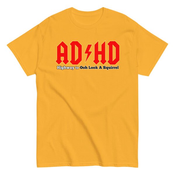 ADHD T-shirt Look A Squirrel Funny ADHD ACDC style t-shirt - Image 14