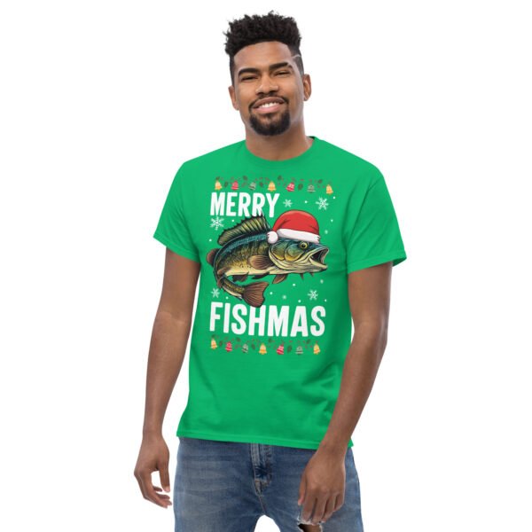 Merry Fishmas Christmas T-shirts For Men Who Fish - Image 3