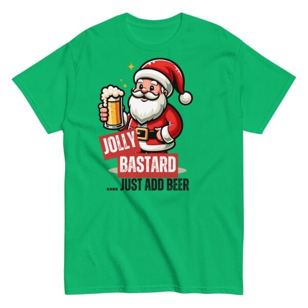 Jolly Bastard Just Add Beer Funny Christmas T-shirt For Men - Image 9