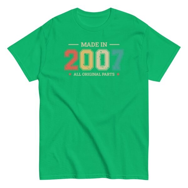 Made in 2007 All Original Parts T-shirt Birthday Gifts - Image 8