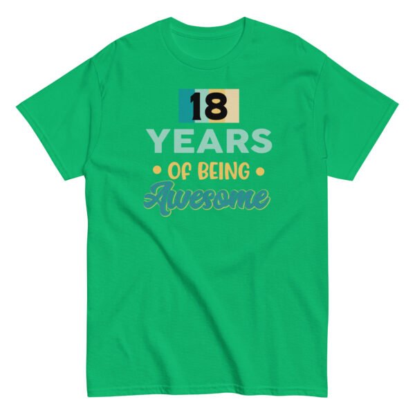 18 Years Of Being Awesome – 18th Birthday T-shirts - Image 9