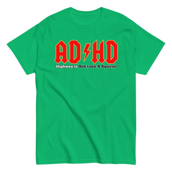 ADHD T-shirt Look A Squirrel Funny ADHD ACDC style t-shirt - Image 12