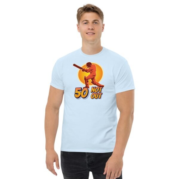 50th Birthday Cricket Gift T-shirt 50 Not Out T-shirt - Image 2