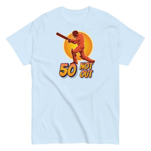 50th Birthday Cricket Gift T-shirt 50 Not Out T-shirt - Image 15