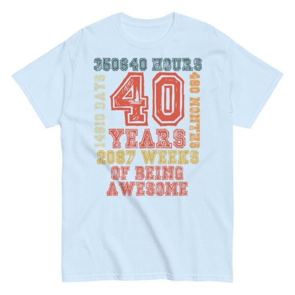 40th Birthday T Shirt 40 Years Of Being Awesome Gift T-shirt
