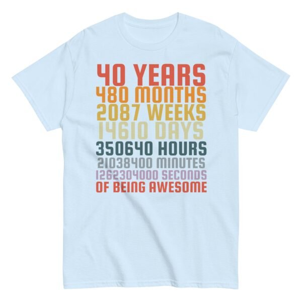 40th Birthday T Shirts 40 Years Of Being Awesome Gift T-shirts - Image 14