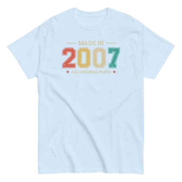 Made in 2007 All Original Parts T-shirt Birthday Gifts - Image 12