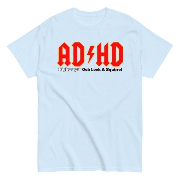 ADHD T-shirt Look A Squirrel Funny ADHD ACDC style t-shirt - Image 17
