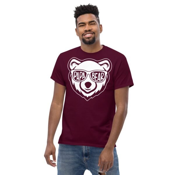 Papa Bear T-shirt Gift For Dad - Image 2