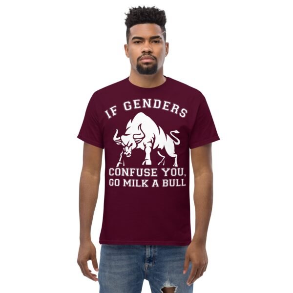 If Genders Confuse You Go Milk A Bull T-shirt - Image 2