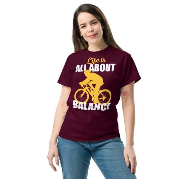 Life Is All About Balance Cyclist T Shirt - Image 2