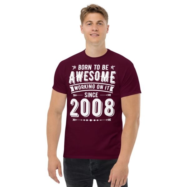 2008 T-shirt Born To Be Awesome Since 2008 T Shirt - Image 2