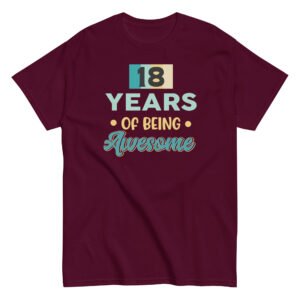 18 Years Of Being Awesome – 18th Birthday T-shirts