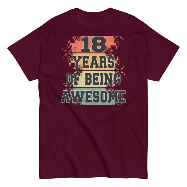 18th Birthday T-shirt – 18 Years Of Being Awesome