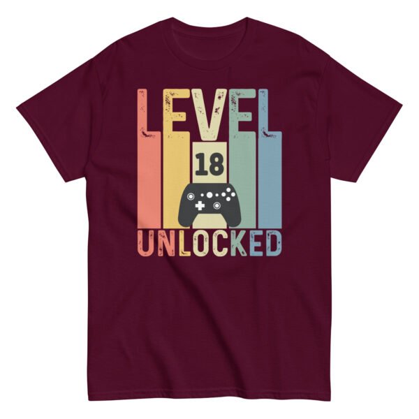 Level 18 Unlocked – 18th Birthday T-shirts for Gamers - Image 4