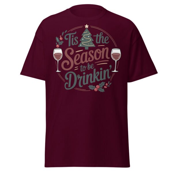 Tis The Season To Be Drinking Funny Christmas T-shirts - Image 5