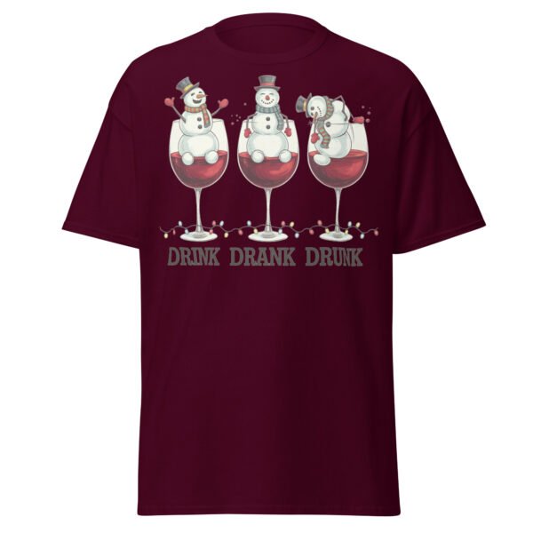 Drink Drank Drunk Funny Drinking Christmas T-shirt - Image 2