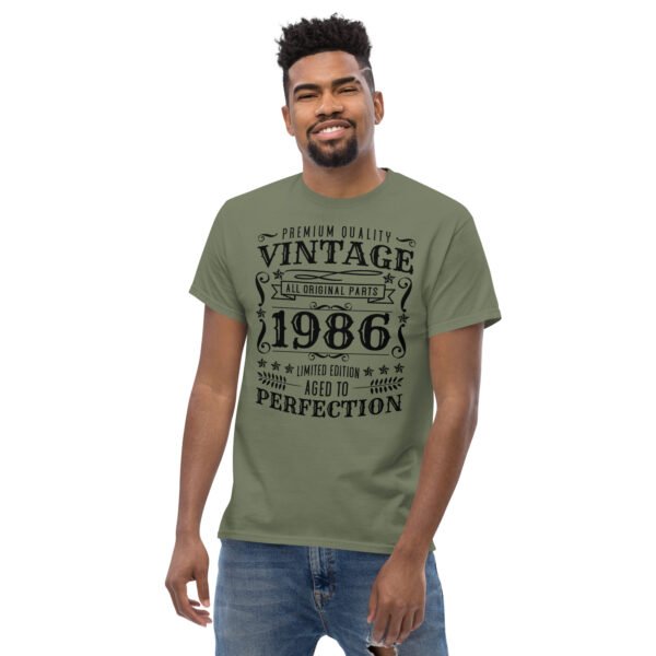 Vintage 1986 Aged To Perfection T-Shirt Birthday Gift - Image 2
