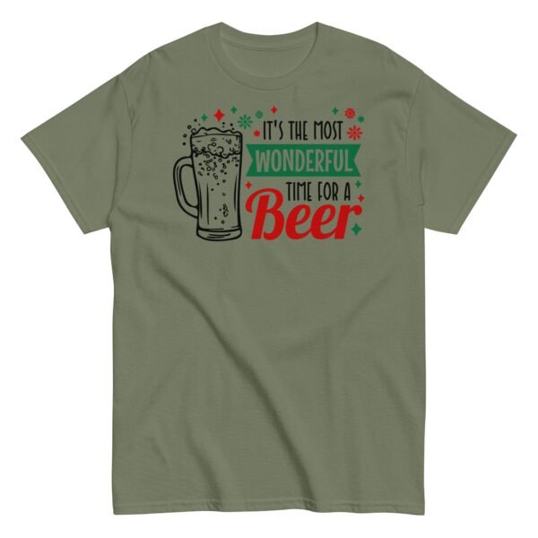 Christmas T-shirt Men’s It’s The Most Wonderful Time For A Beer - Image 4