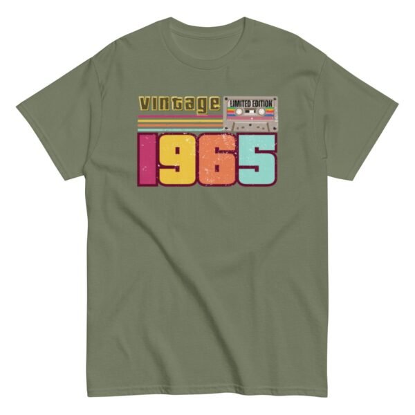 Vintage 1965 Cassette Tape Limited Edition 60th Birthday T-shirt - Image 5