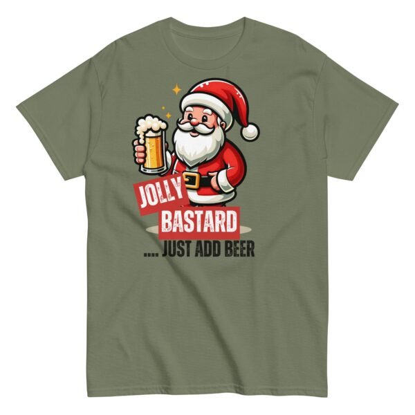 Jolly Bastard Just Add Beer Funny Christmas T-shirt For Men - Image 7