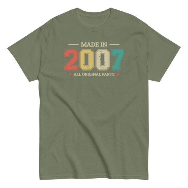 Made in 2007 All Original Parts T-shirt Birthday Gifts - Image 6