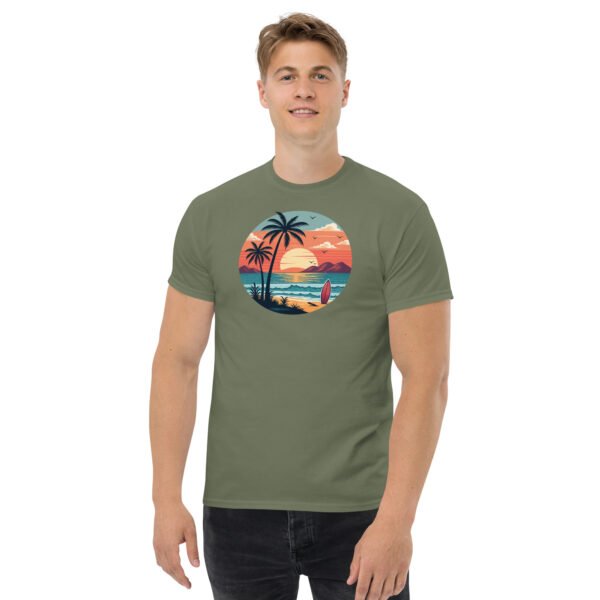 Retro Sunset Beach Surf T-shirt - Image 3