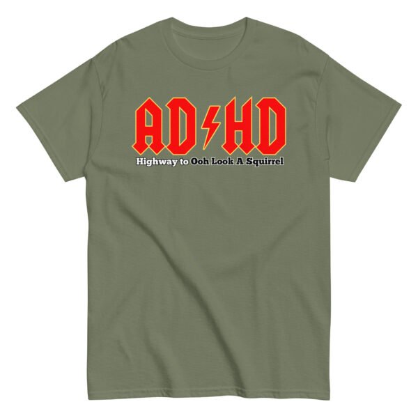 ADHD T-shirt Look A Squirrel Funny ADHD ACDC style t-shirt - Image 10