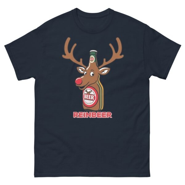 Beer Drinker Funny Christmas T-shirt Reinbeer - Image 5