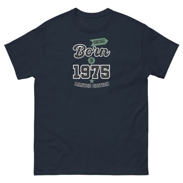 Vintage Born In 1975 Limited Edition T-shirt 50th Birthday Tee - Image 5