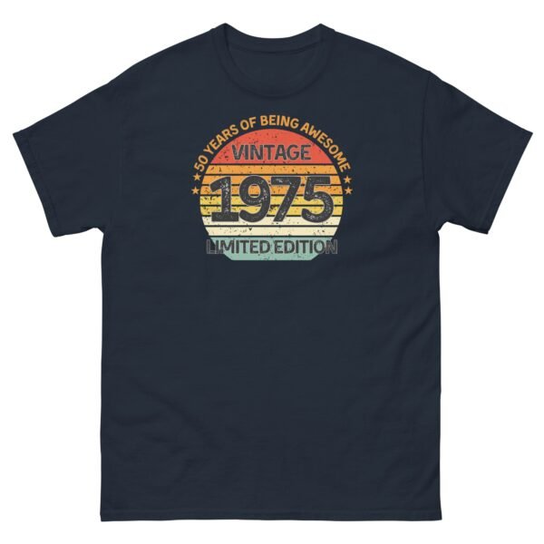 Vintage 1975 Limited Edition T-shirt 50th Birthday Gift - Image 5
