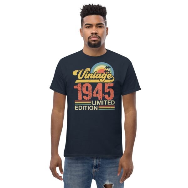 Vintage 1945 T-shirt Design Limited Edition Birth Year Gift - Image 2
