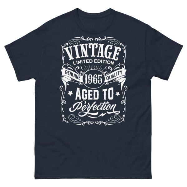 Vintage 1965 Aged To Perfection T-Shirt 1965 Birthday Gift Tee - Image 4