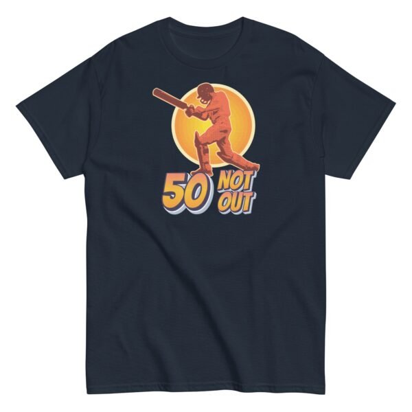 50th Birthday Cricket Gift T-shirt 50 Not Out T-shirt - Image 4