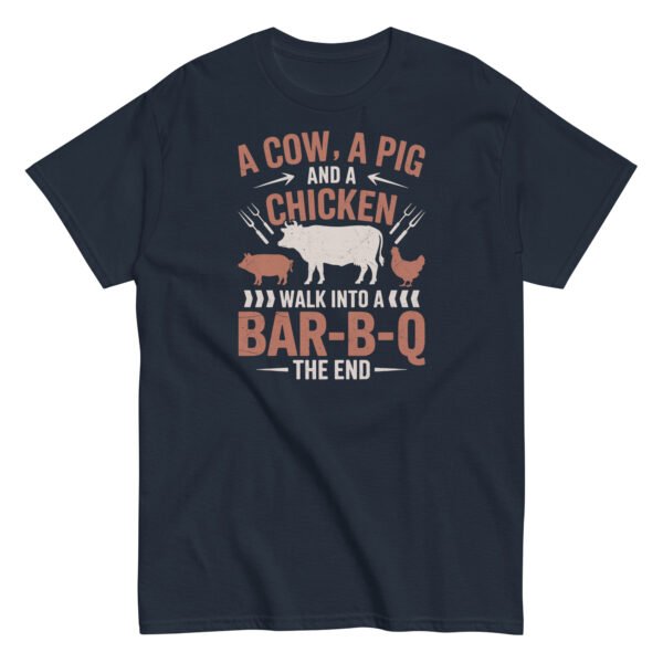 A Cow A Pig And a Chicken Funny BBQ T-shirts - Image 4