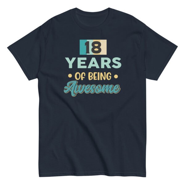 18 Years Of Being Awesome – 18th Birthday T-shirts - Image 4