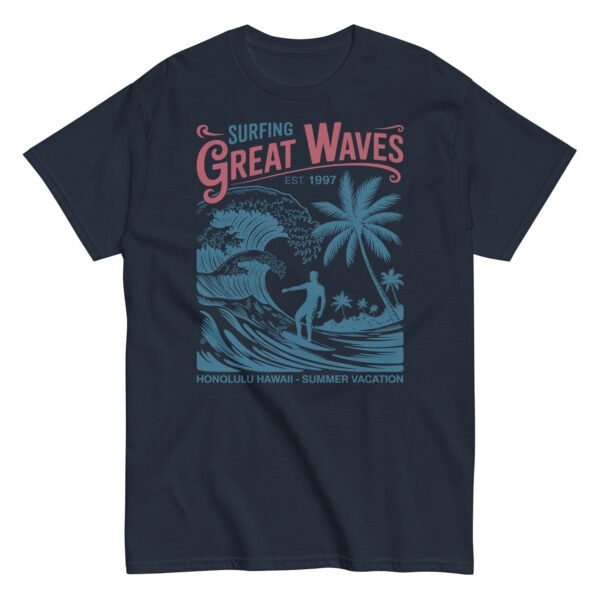 Surfing Great Waves Honolulu Hawaii T-shirt - Image 6
