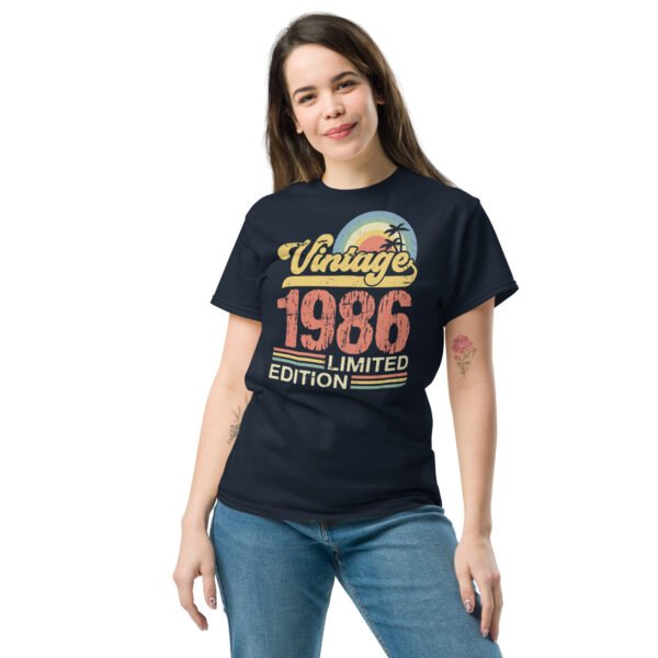 Vintage 1986 Limited Edition T-shirt 86 Birthday Gift - Image 3