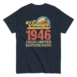 Vintage 1946 Birthday T-shirt Limited Edition Retro Gift