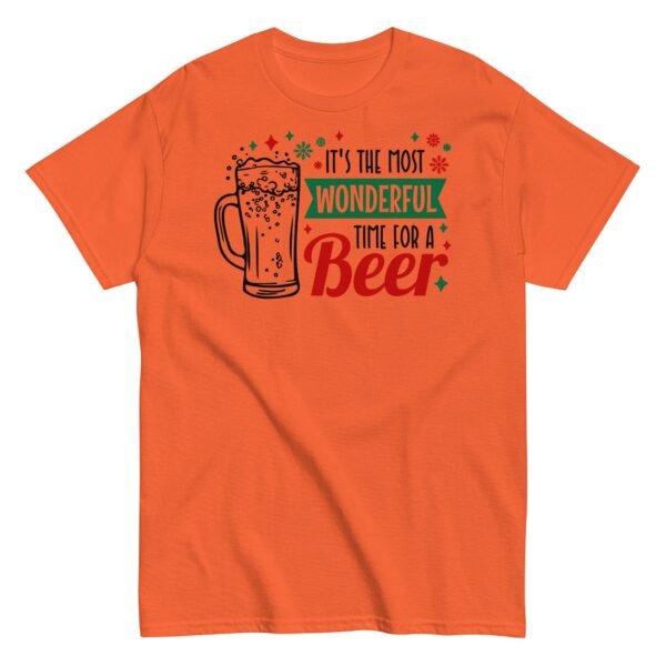 Christmas T-shirt Men’s It’s The Most Wonderful Time For A Beer - Image 5
