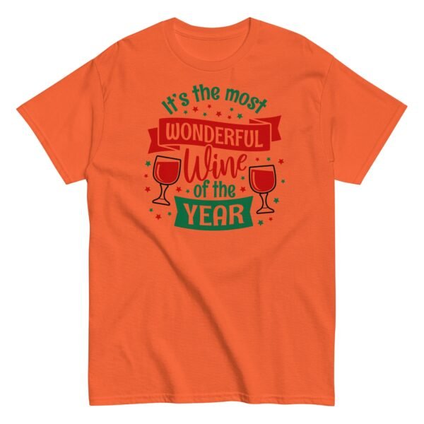 Wine Christmas T-shirt It’s The Most Wonderful Wine Of The Year - Image 2
