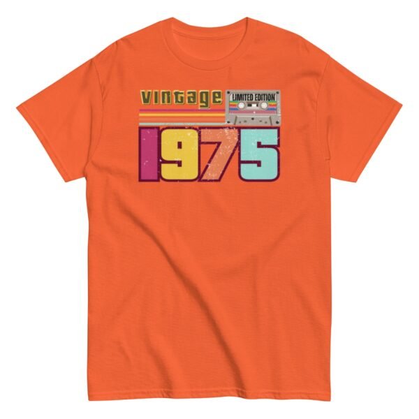 Vintage 1975 Cassette Tape Limited Edition 1975 Birthday T-shirt - Image 8