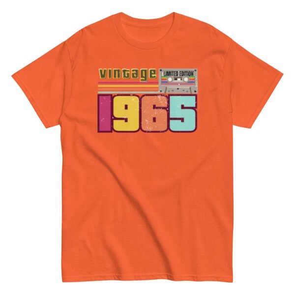 Vintage 1965 Cassette Tape Limited Edition 60th Birthday T-shirt - Image 6