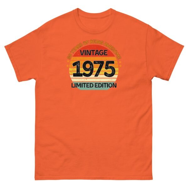 Vintage 1975 Limited Edition T-shirt 50th Birthday Gift - Image 10