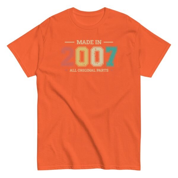 Made in 2007 All Original Parts T-shirt Birthday Gifts - Image 7