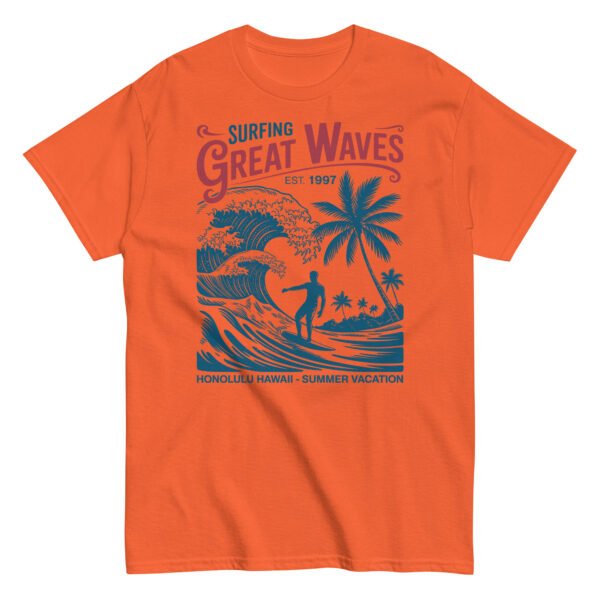 Surfing Great Waves Honolulu Hawaii T-shirt - Image 10